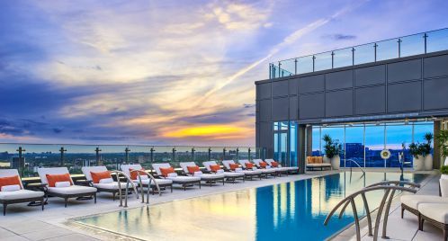 Enjoy Stunning Sunsets from the 'Pond' Rooftop Pool.